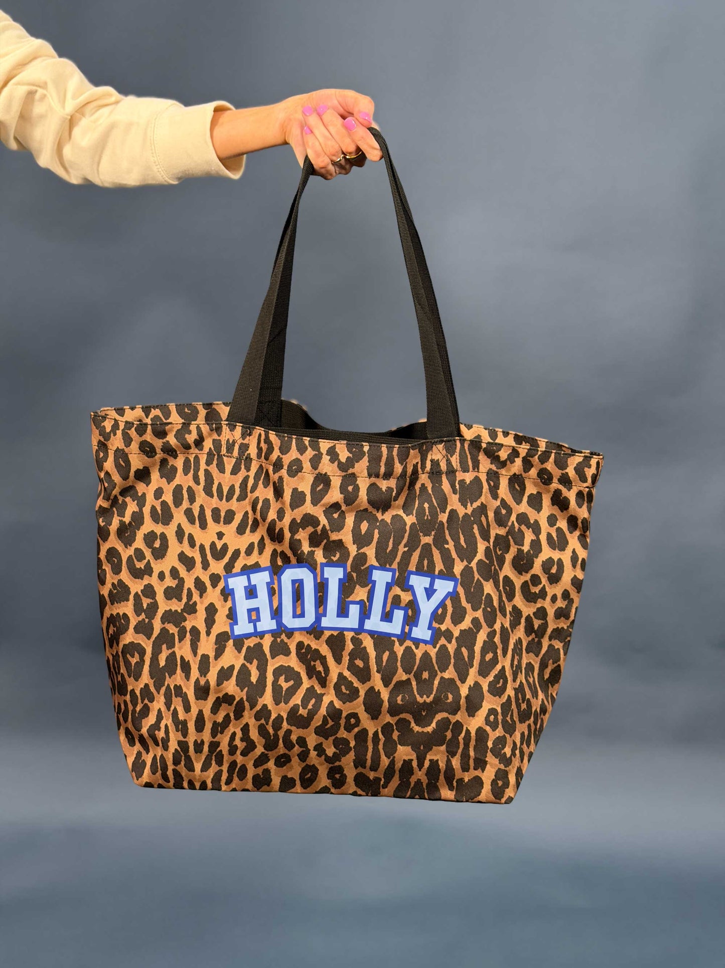 Personalised Leopard Print Shopping Bag