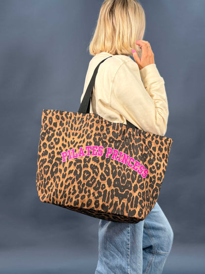 Personalised Leopard Print Shopping Bag