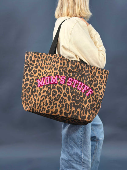 Personalised Leopard Print Shopping Bag