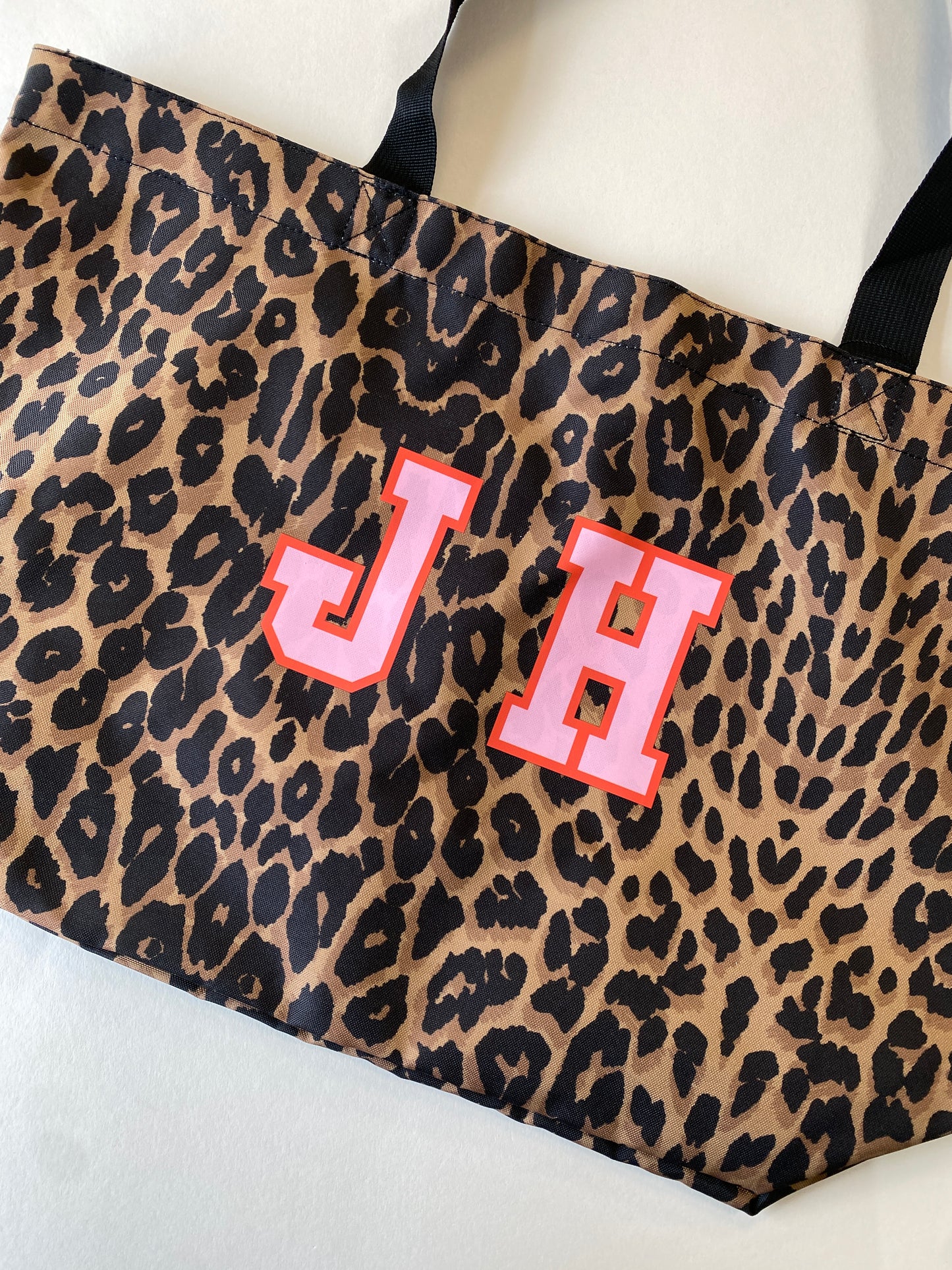 Personalised Leopard Print Shopping Bag