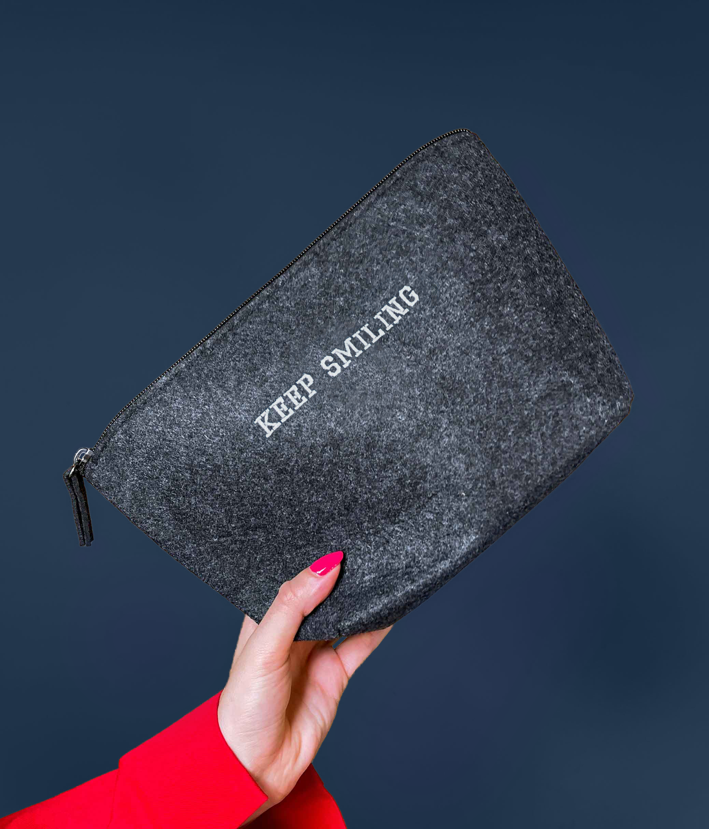 Personalised Slogan Felt Makeup Bag - DEAL!