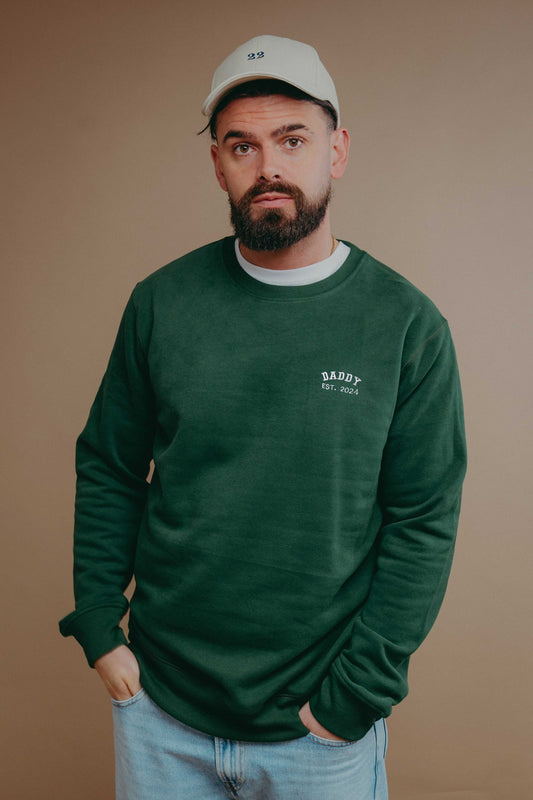 Embroidered Dad Est Year Sweatshirt