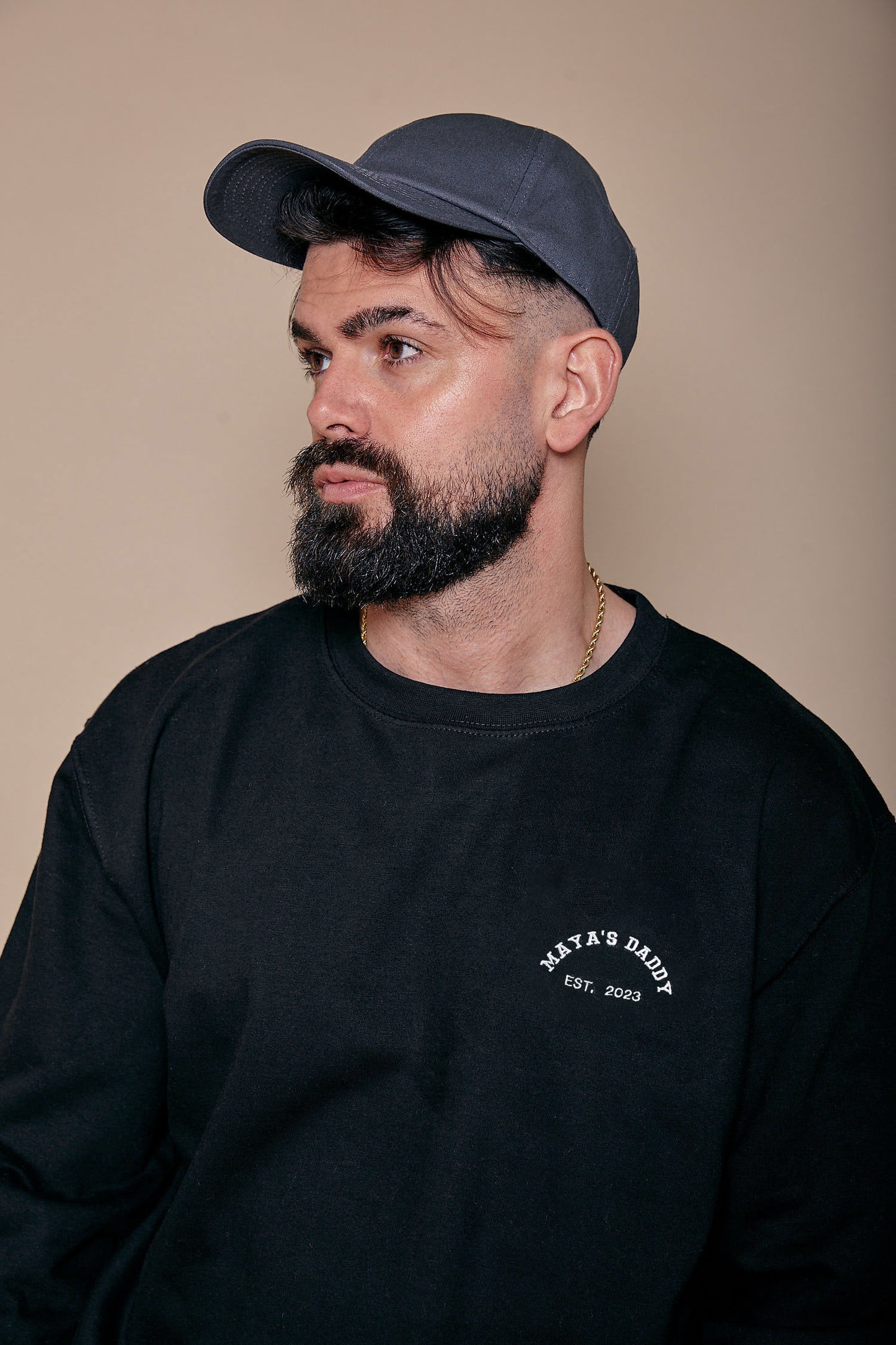 Embroidered Dad Est Year Sweatshirt