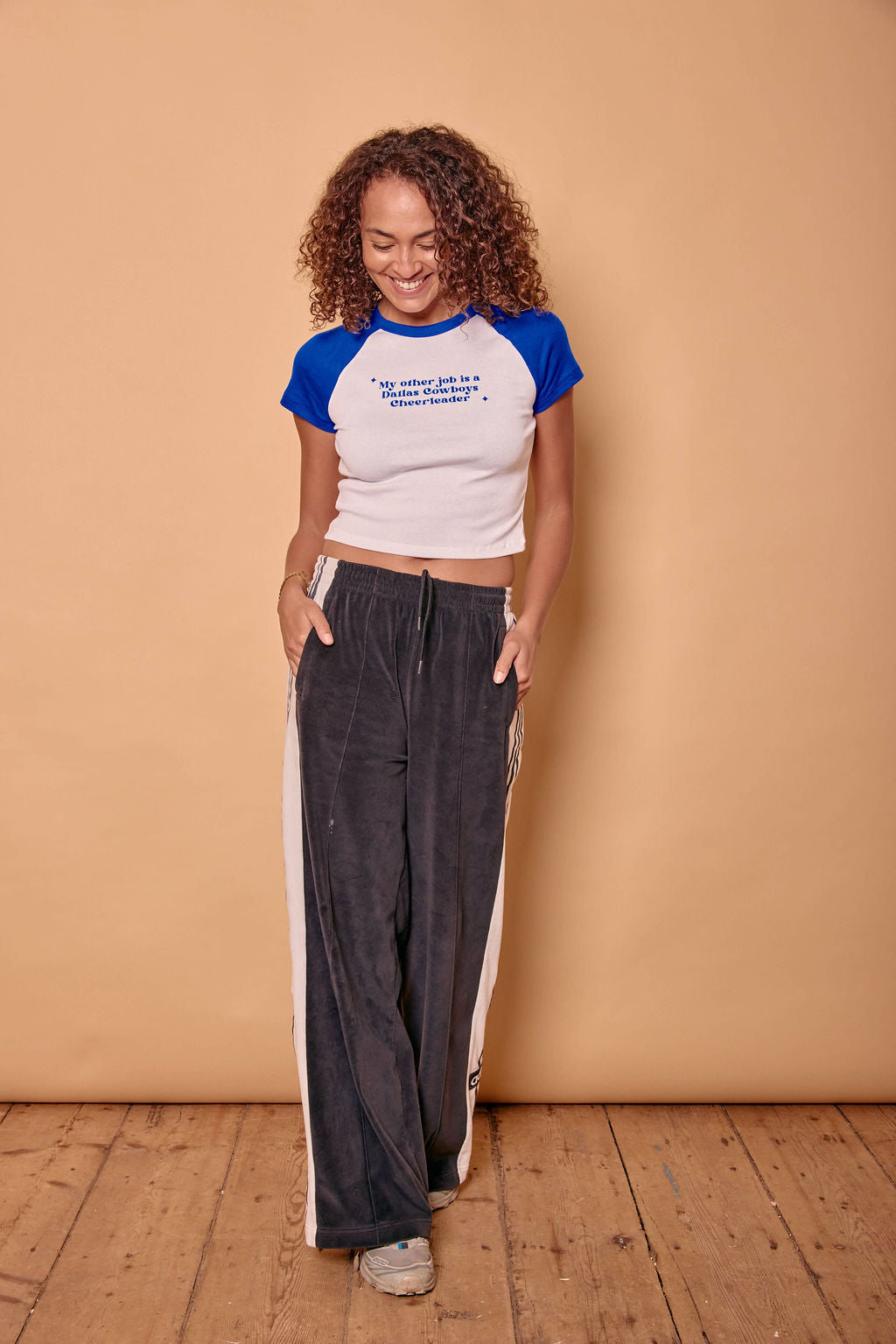 My Other Job Is A Dallas Cowboys Cheerleader Raglan Baby Tee