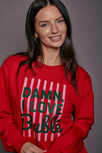 Personalised 'Damn I Love...' Slogan Christmas Jumper