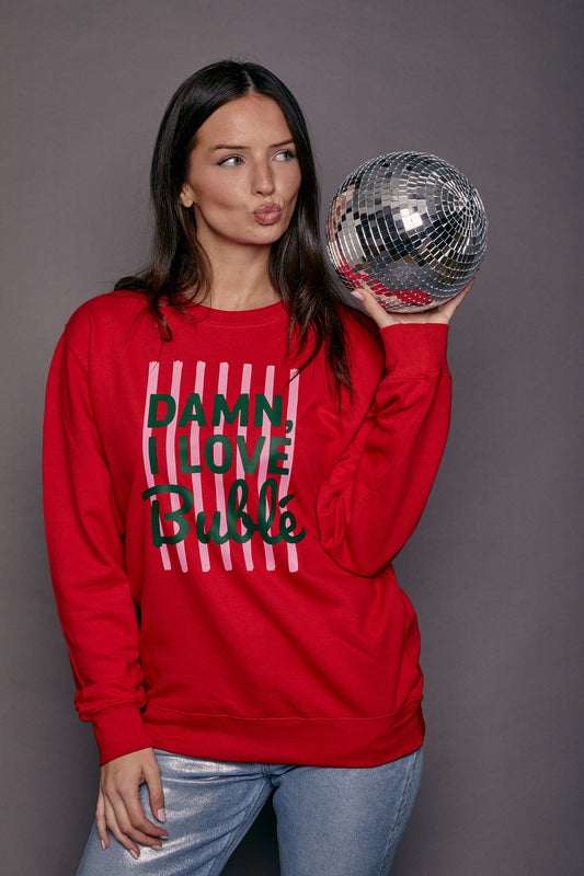 Personalised 'Damn I Love...' Slogan Christmas Jumper