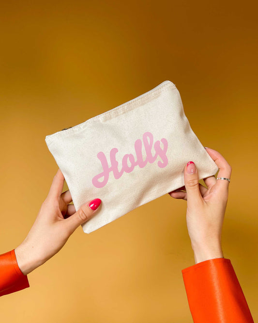 Personalised Dolly Name Make Up Bag
