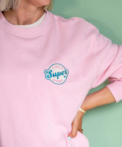 Super Mama Personalised Badge Sweatshirt