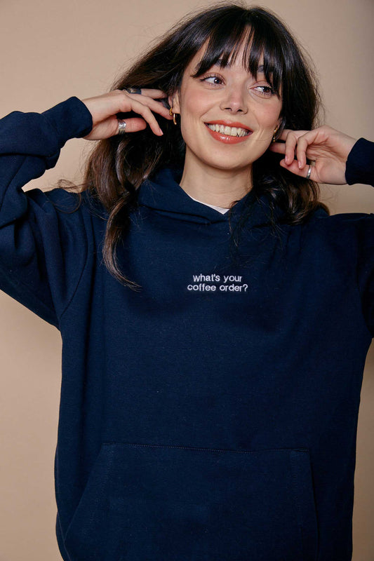 Personalised Embroidered Slogan Heavyweight Hoodie