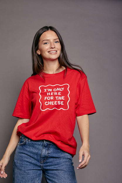 Only Here for the Cheese Christmas T-Shirt