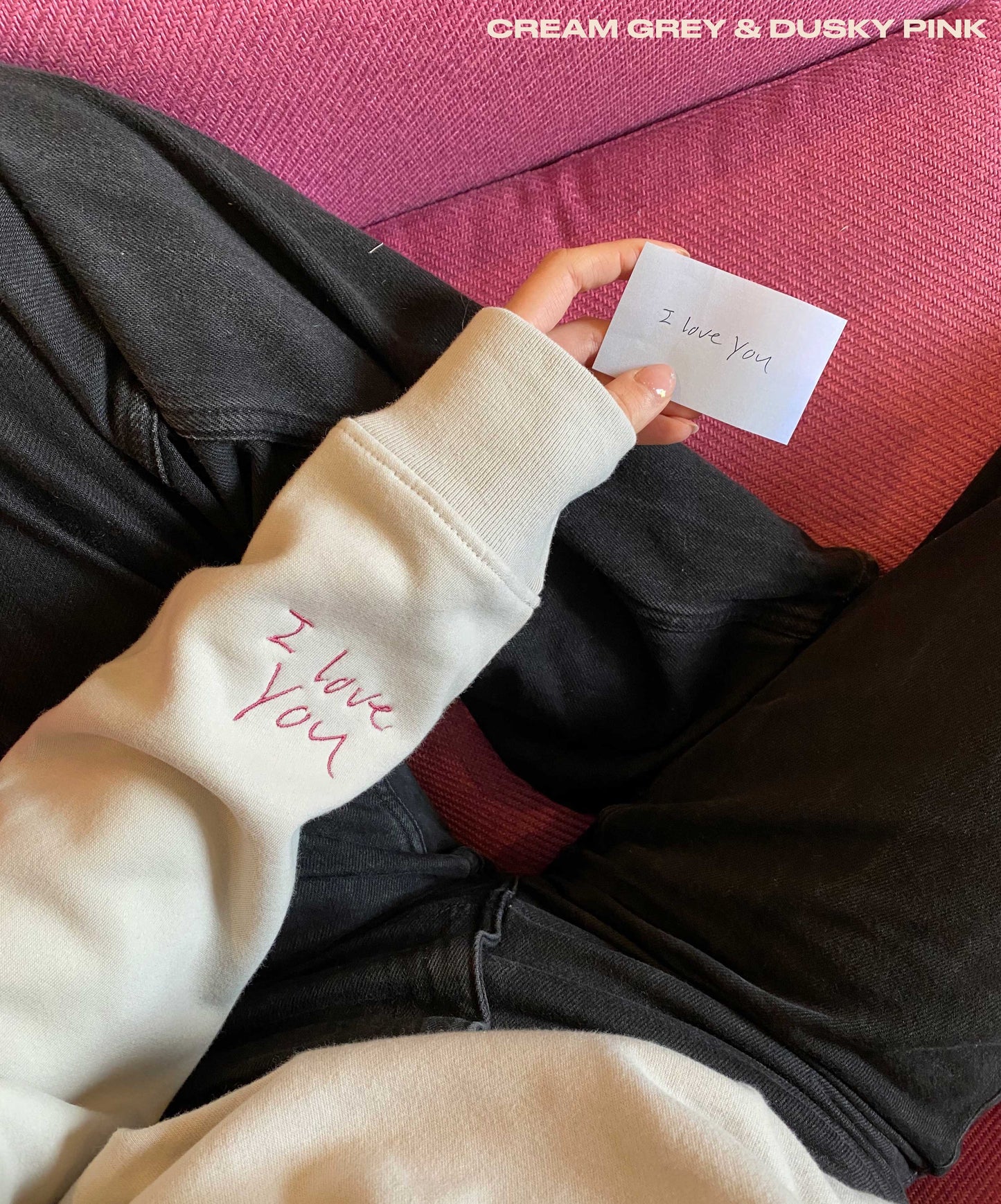 Personalised Handwriting Cuff Sweatshirt