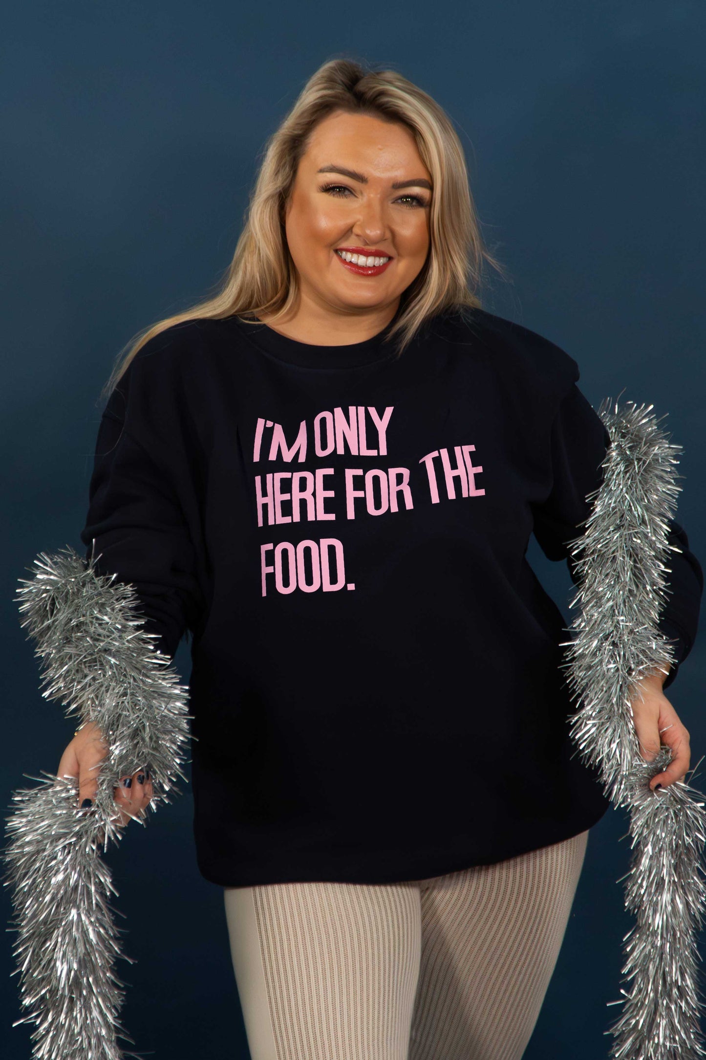 SALE Only Here For The Food Christmas Jumper