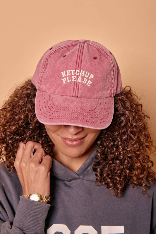 Ketchup Please Slogan Cap