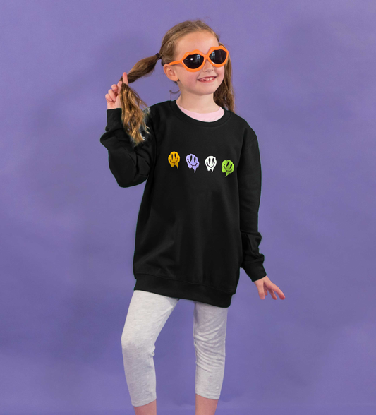 Children's Spooky Smiley Face Sweatshirt
