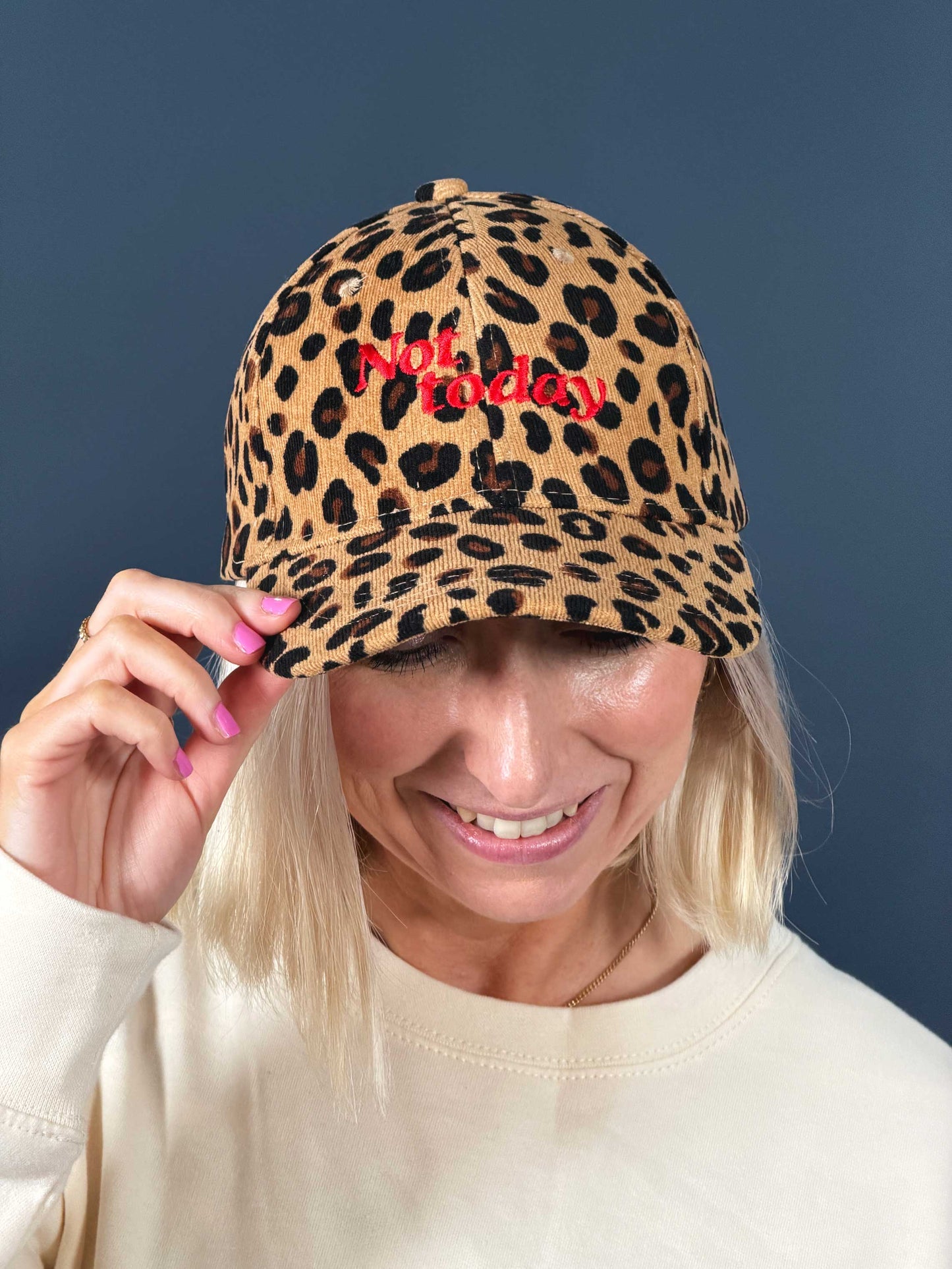 Not Today Leopard Print Cap