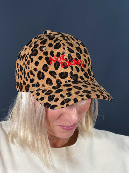 Not Today Leopard Print Cap