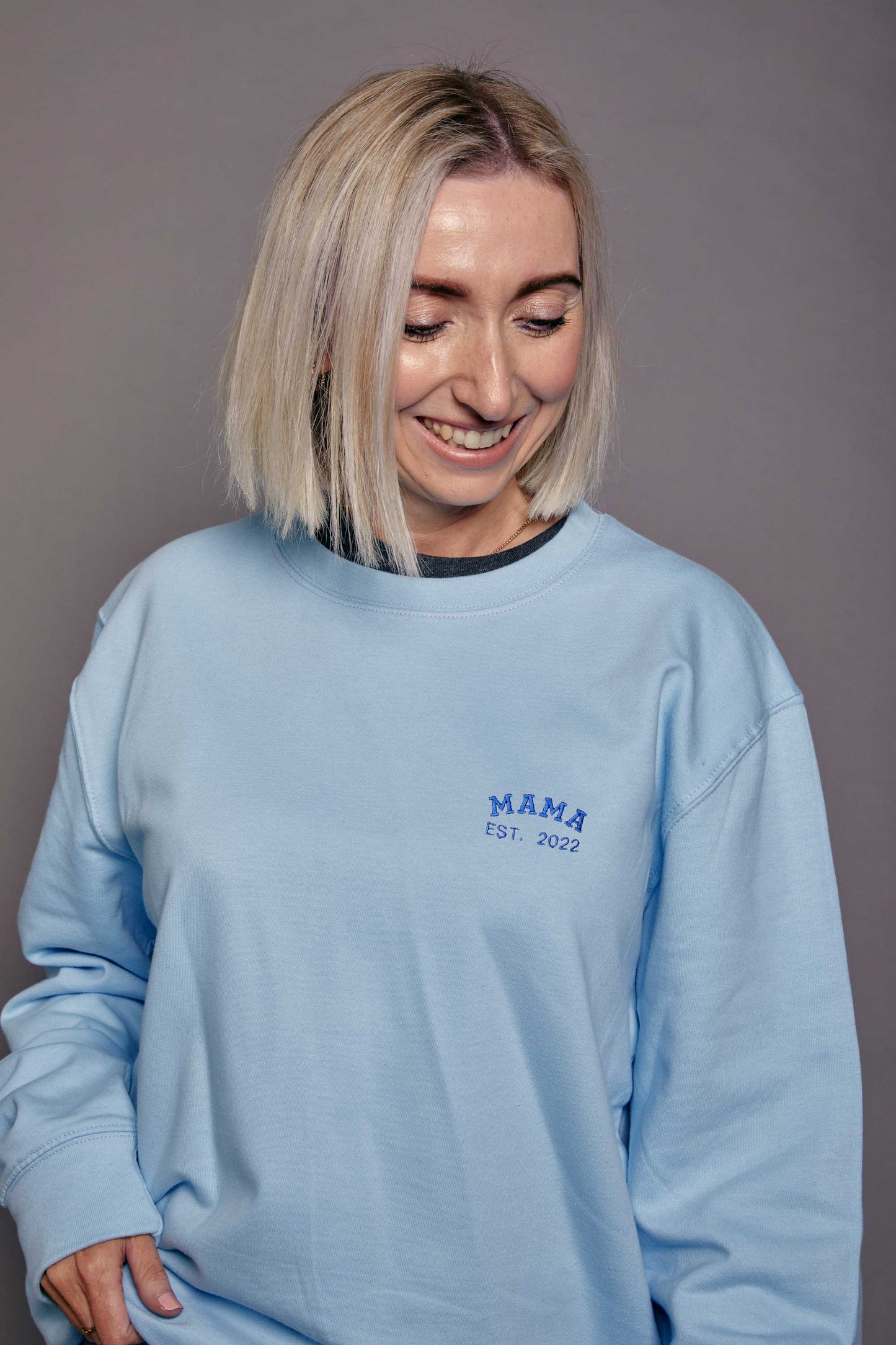 Personalised Embroidered Mum Mama Est Year Sweatshirt