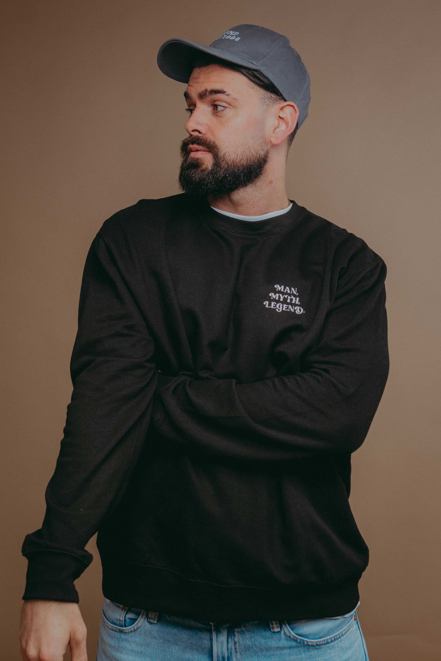 Man Myth Legend Embroidered Sweatshirt