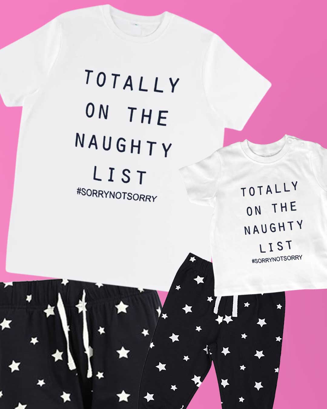 Naughty List Matching Family Pyjama Set Bundle
