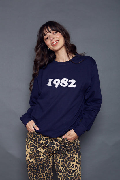 Retro Font Personalised Year Sweatshirt