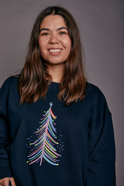 Merry and Bright Christmas Tree Jumper