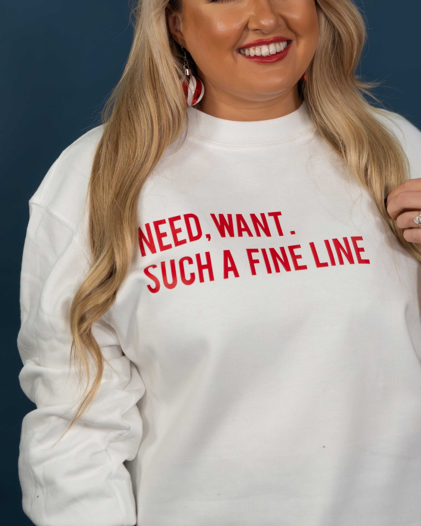 Need Want Such A Fine Line Christmas Jumper