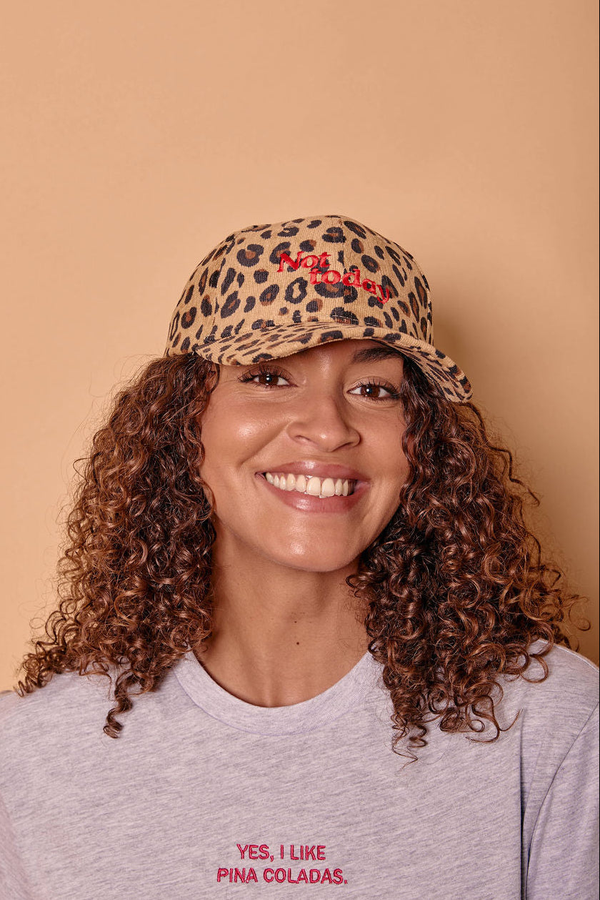 Not Today Leopard Print Cap