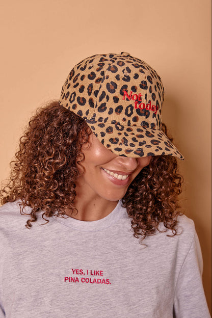 Not Today Leopard Print Cap