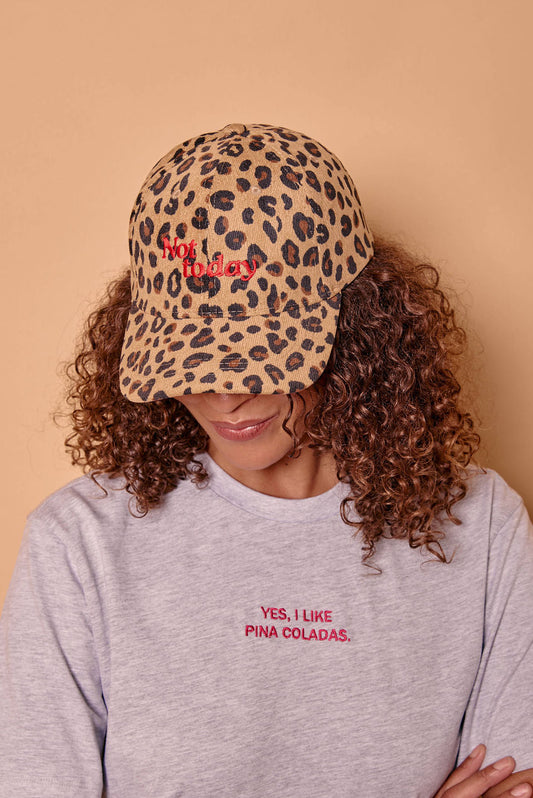 Not Today Leopard Print Cap