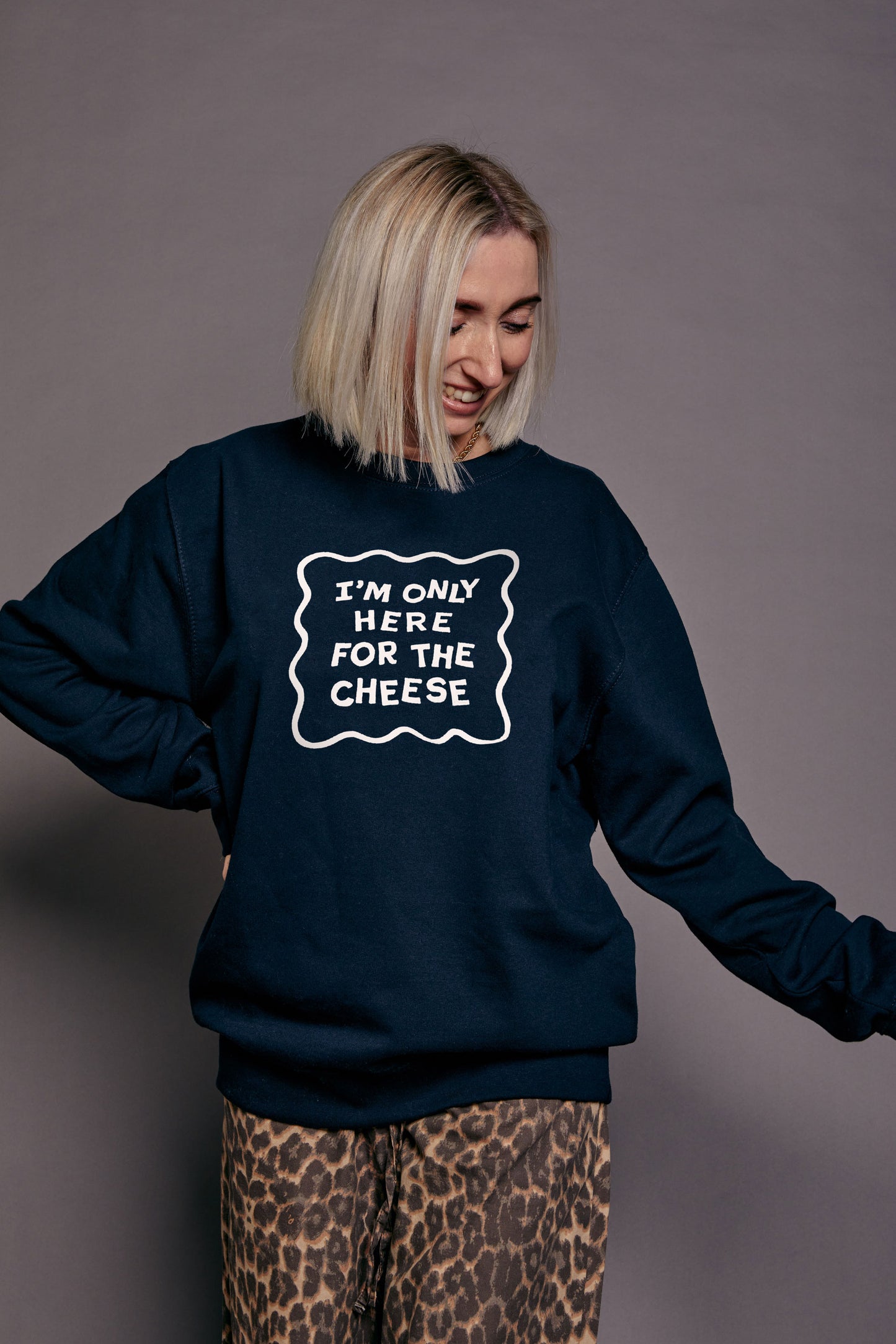 Only Here for the Cheese Christmas Sweatshirt