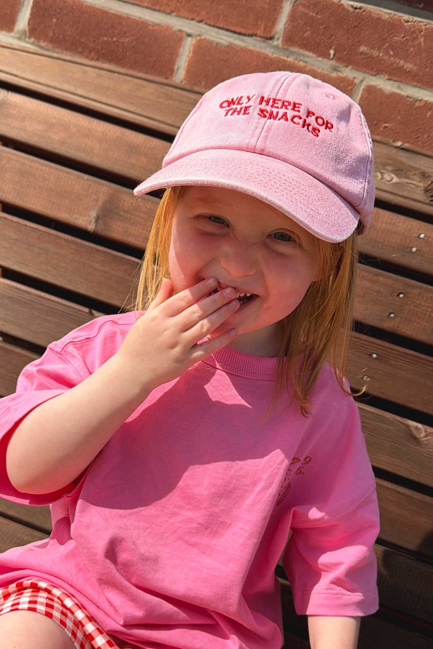 Children's Personalised 'Only Here For...' Cap