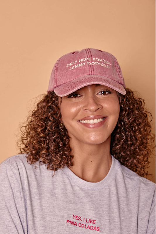 Only Here For The Jammy Dodgers Slogan Cap