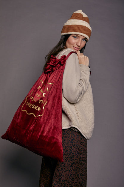 I'm Only Here for the Presents Luxury Velvet Style Gift Bag
