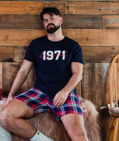 Personalised Legend Year Tartan Short Pyjama Set