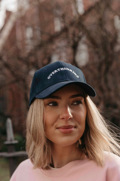 Embroidered Overthinking Slogan Cap