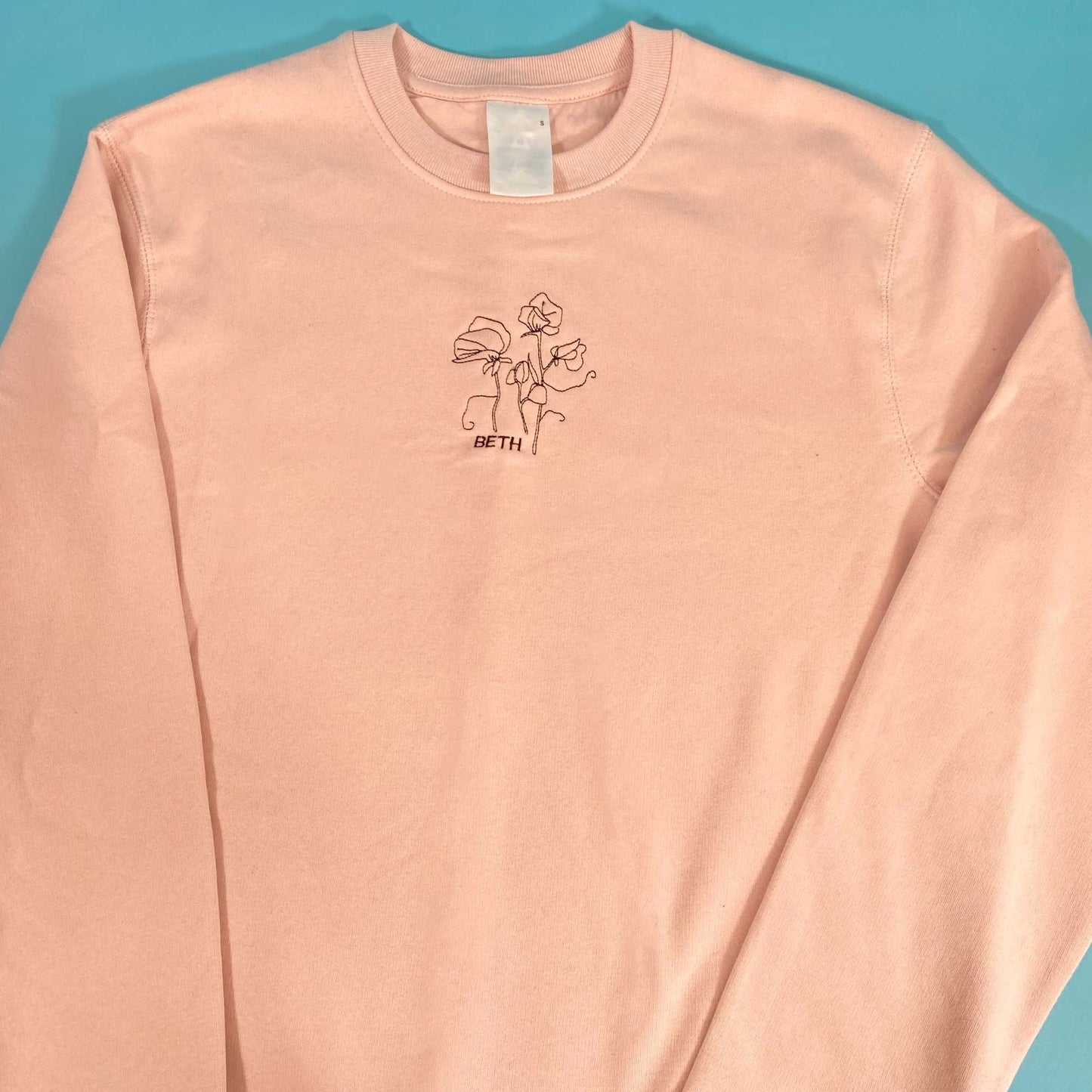 S Pale Pink Beth Sweet Pea Sweatshirt SALE