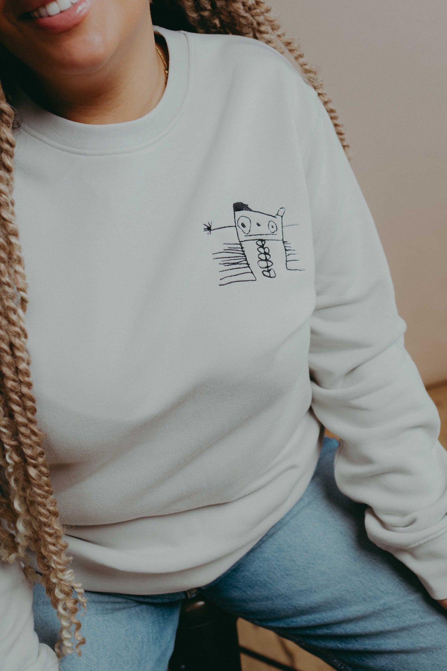 Personalised Handwriting Sweatshirt Breast Pocket