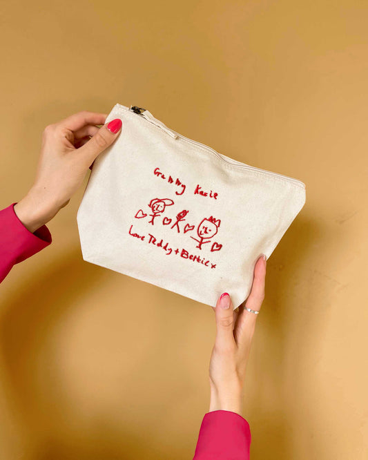 Personalised Handwriting Makeup Bag