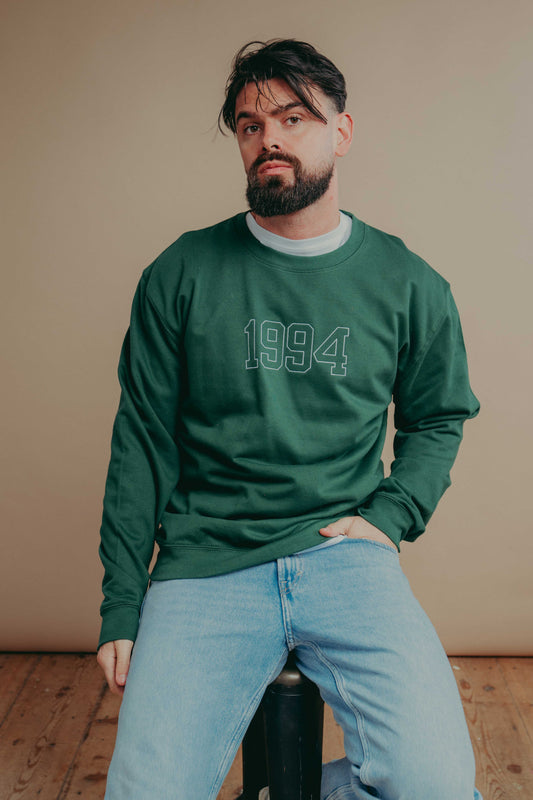 Embroidered Outline Year Sweatshirt