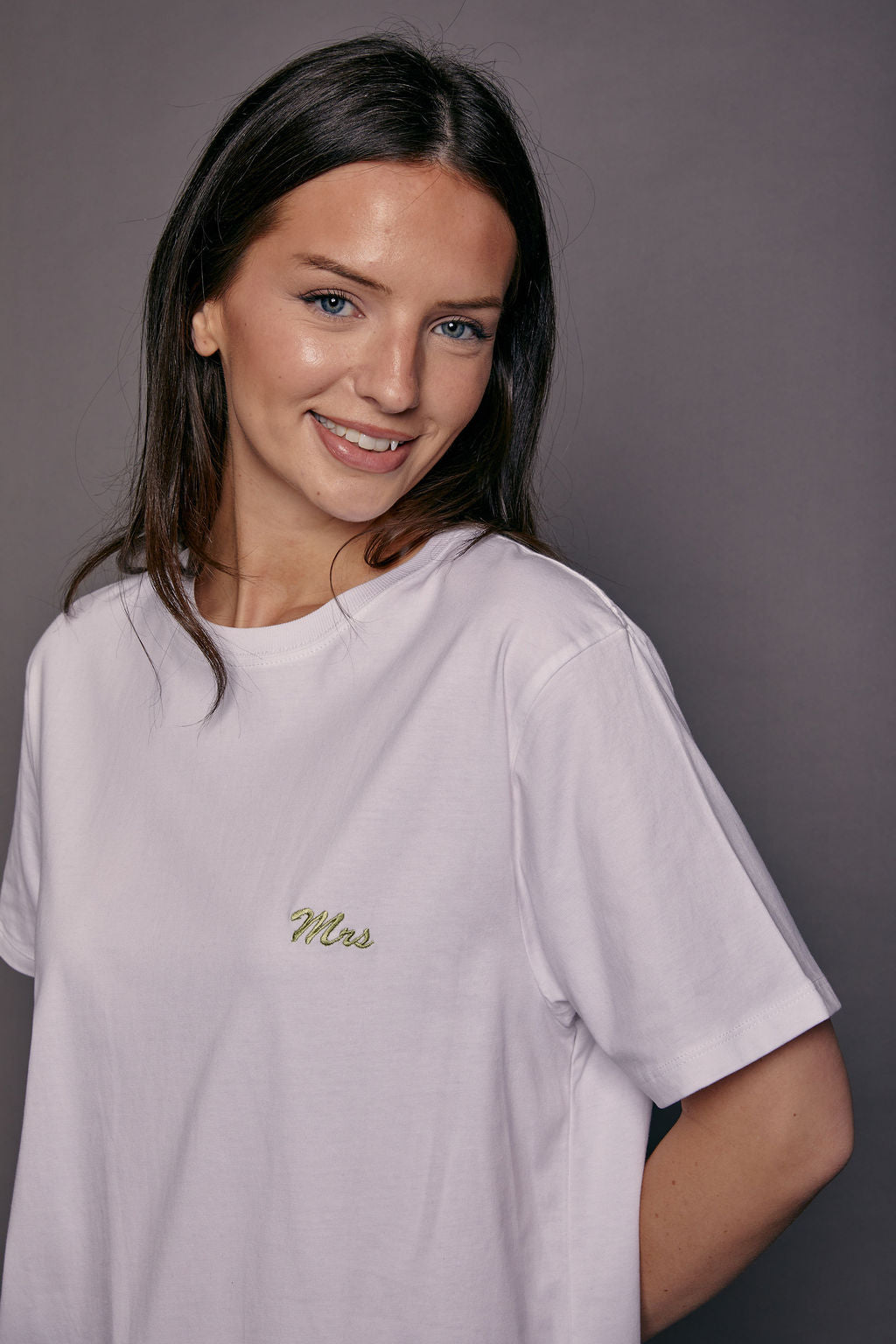 Embroidered Mrs Script T-Shirt