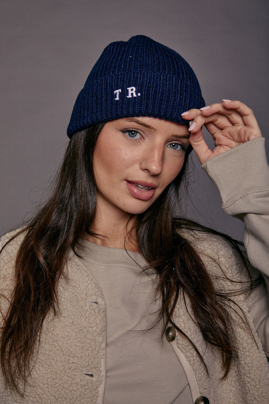 Embroidered Initials Beanie Hat