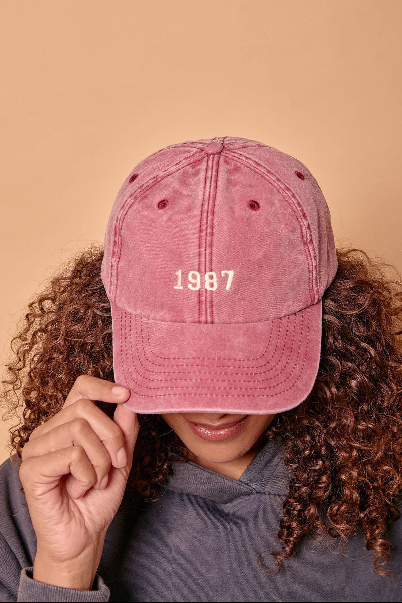 Personalised Year Denim Baseball Cap