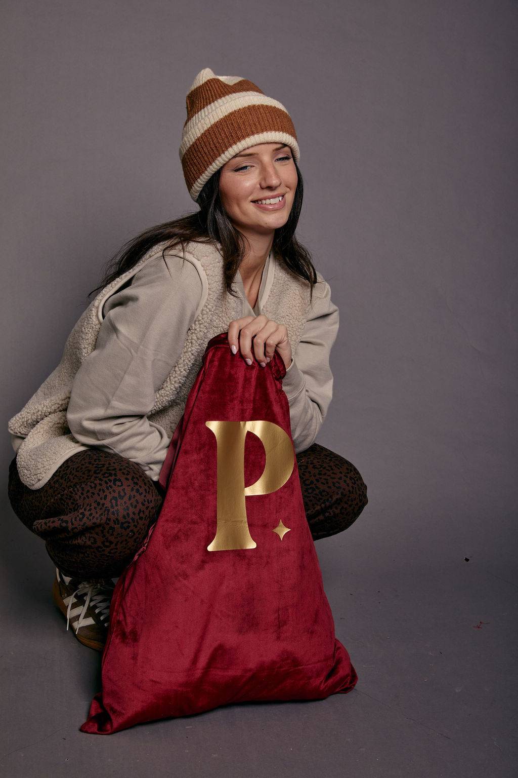 Personalised Initial Luxury Velvet Style Gift Bag