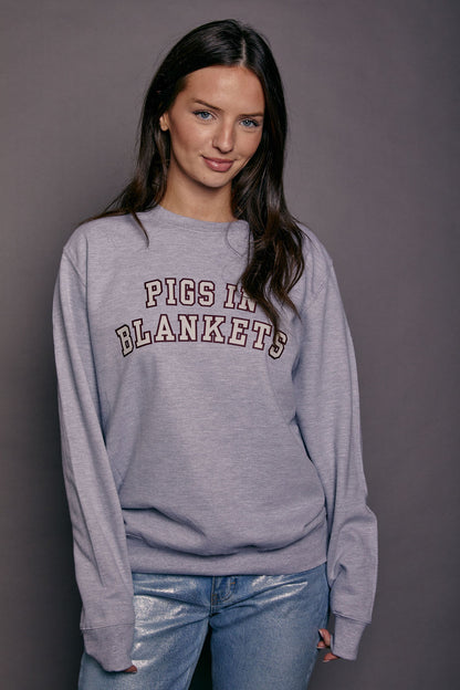Pigs in Blankets Slogan Varsity Christmas Jumper