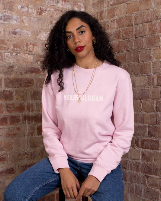 Personalised Premium Organic Baby Pink Sweatshirt