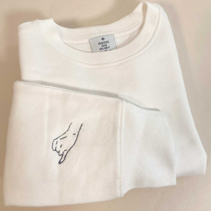 XS White Pinky Promise Sweatshirt mark SALE