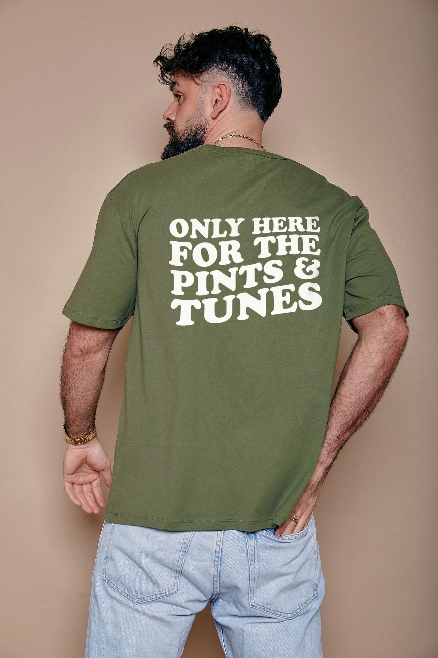 Here for the Pints and Tunes Slogan T-Shirt