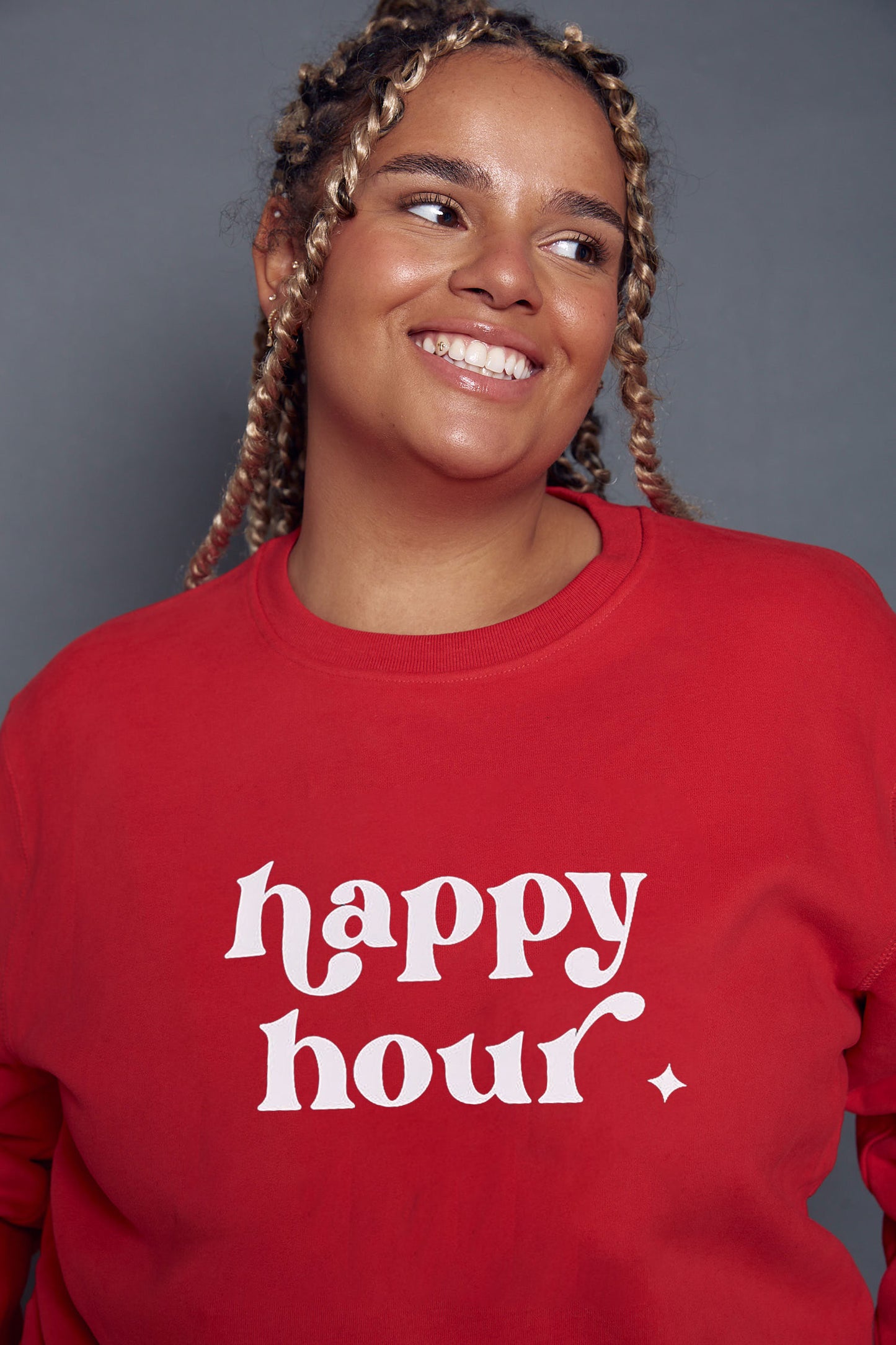 Happy Hour Slogan Sweatshirt