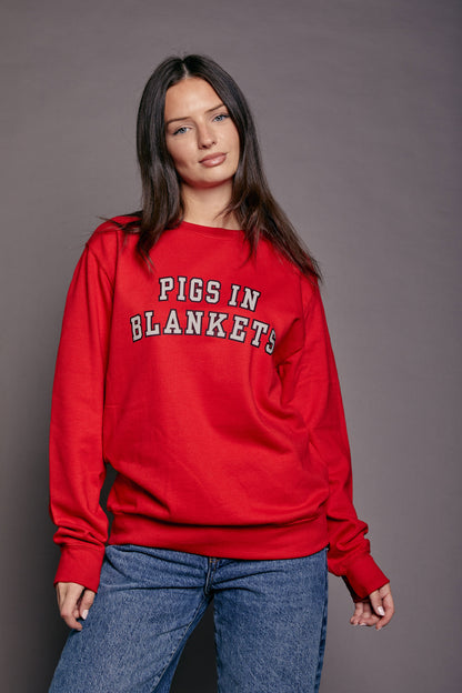 Personalised Varsity Slogan Christmas Jumper Sweatshirt