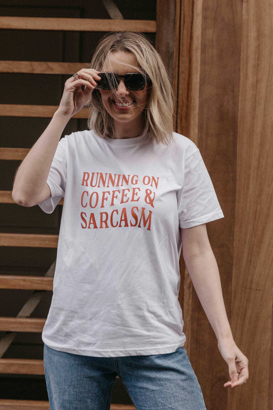 Running on Coffee and Sarcasm T-Shirt